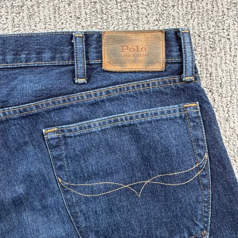 Polo Ralph Lauren Jeans Mens 38(40)/30 Blue Hampton Relaxed Straight Denim